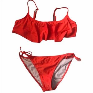 Orange Red Bikini Set